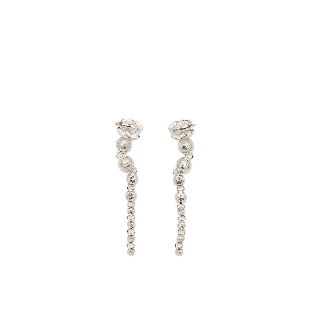CHANEL CC LOGO CRYSTAL DROP EARRINGS SHW