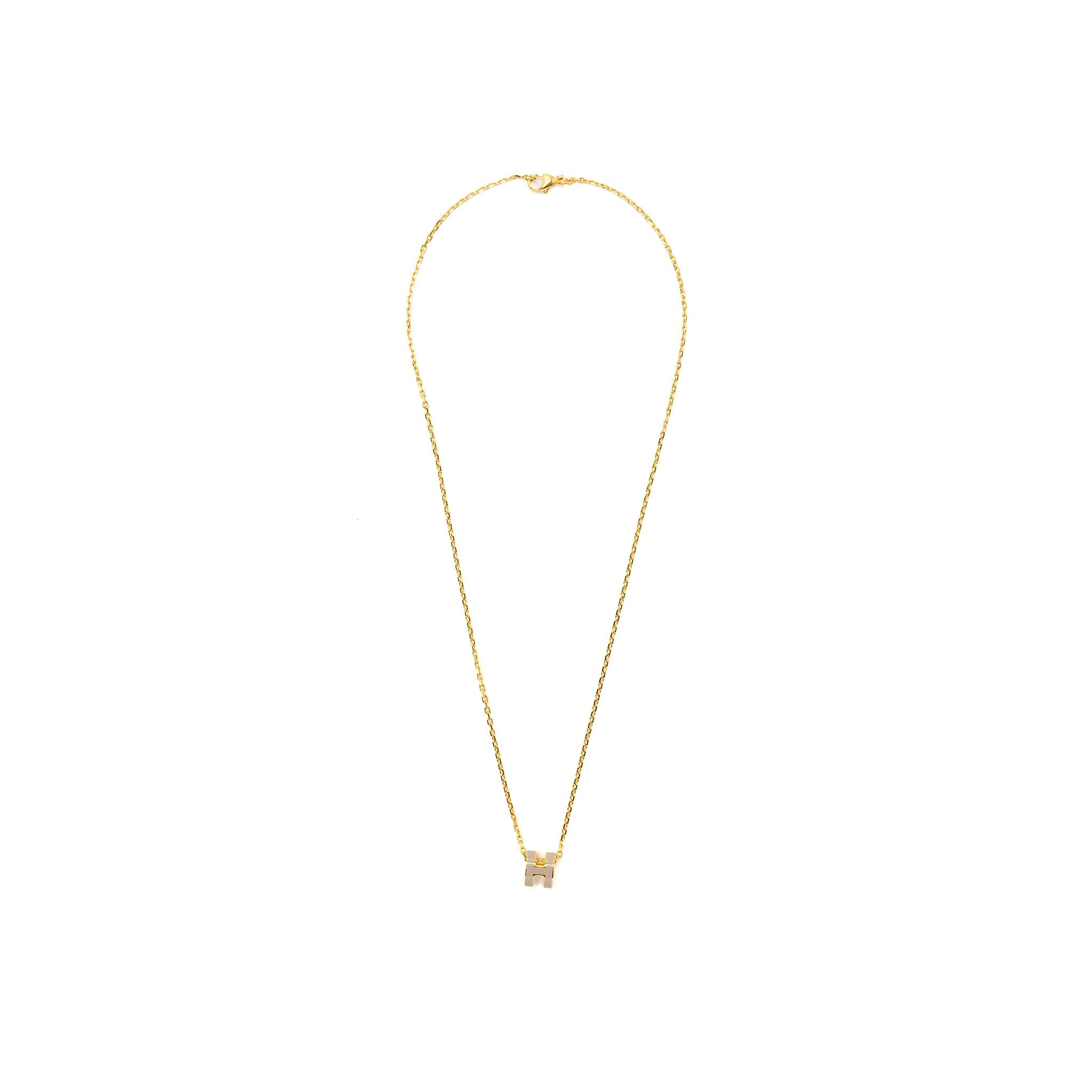 HERMES MINI POP H PENDANT MARRON GLACE GHW