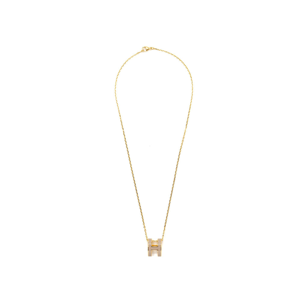 HERMES POP H PENDANT MARRON GLACE GHW