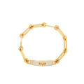 HERMES KELLY CHAINE BRACELET YELLOW GOLD/DIAMONDS