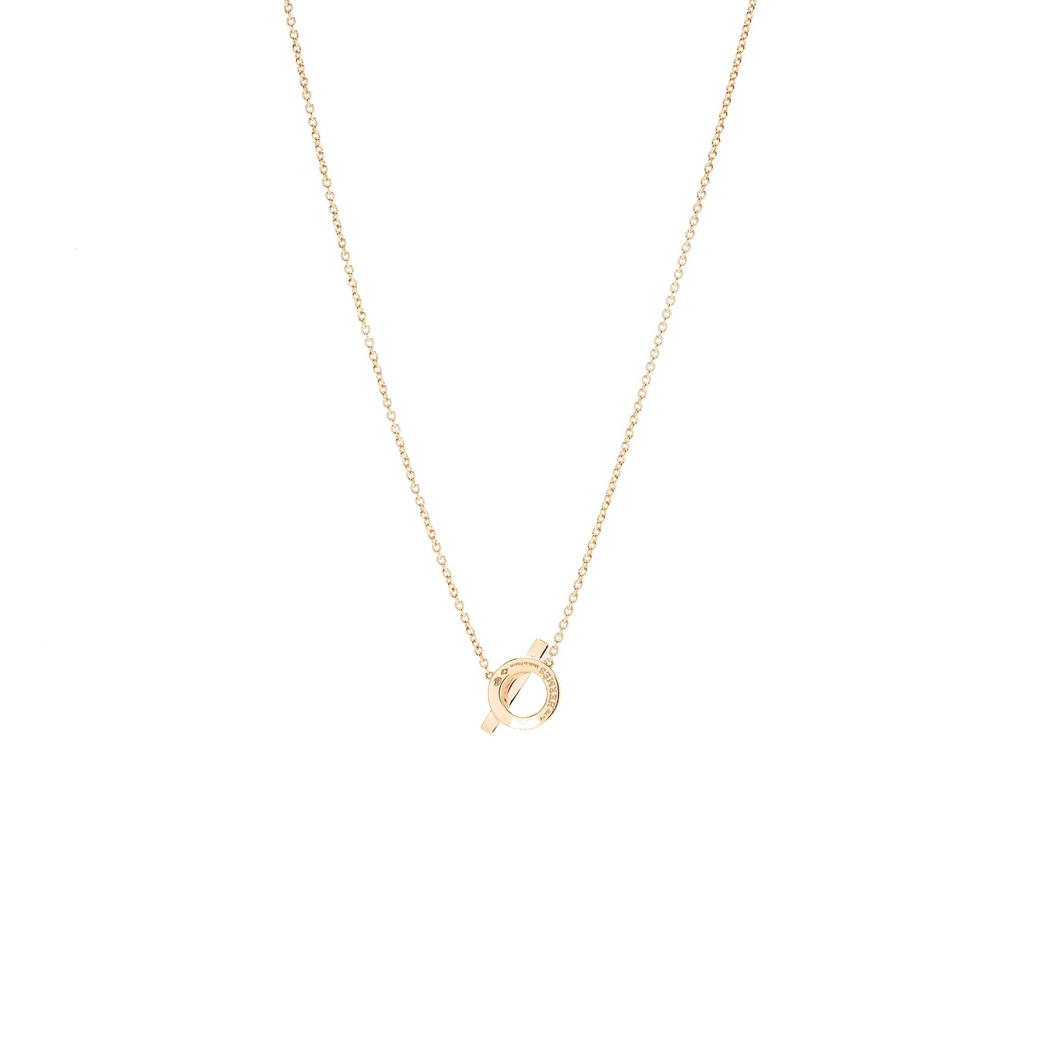 HERMES FINESSE PENDANT ROSE GOLD, DIAMONDS