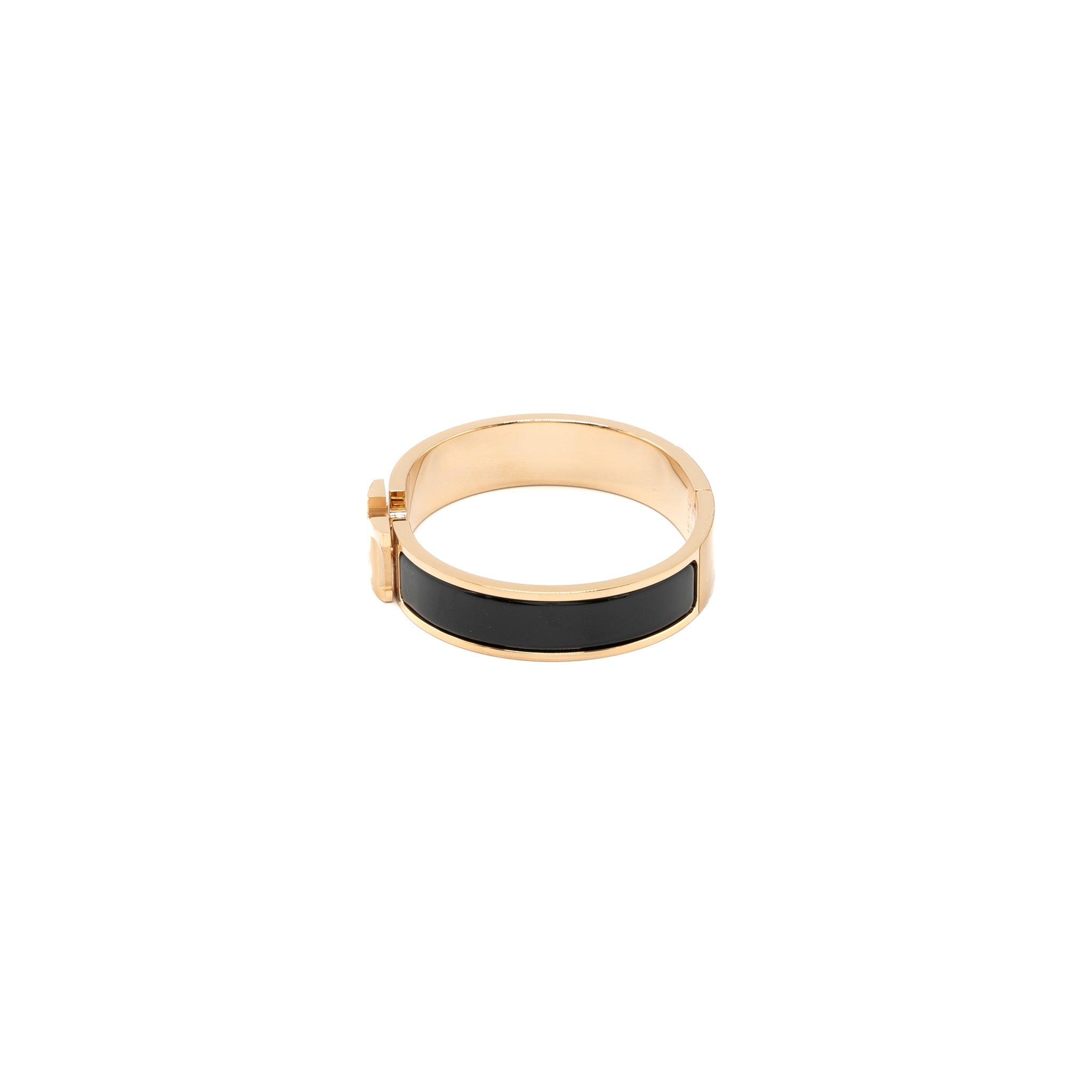 HERMES CLIC H BRACELET BLACK RGHW