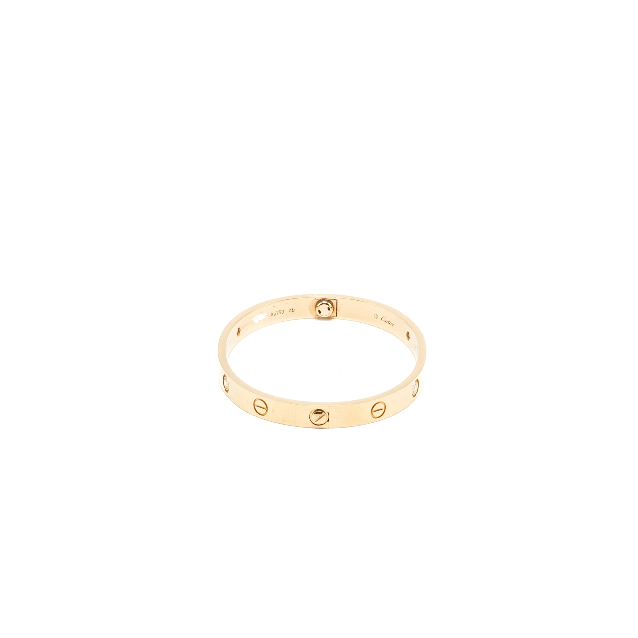 CARTIER LOVE BRACELET ROSE GOLD / 4 DIAMONDS