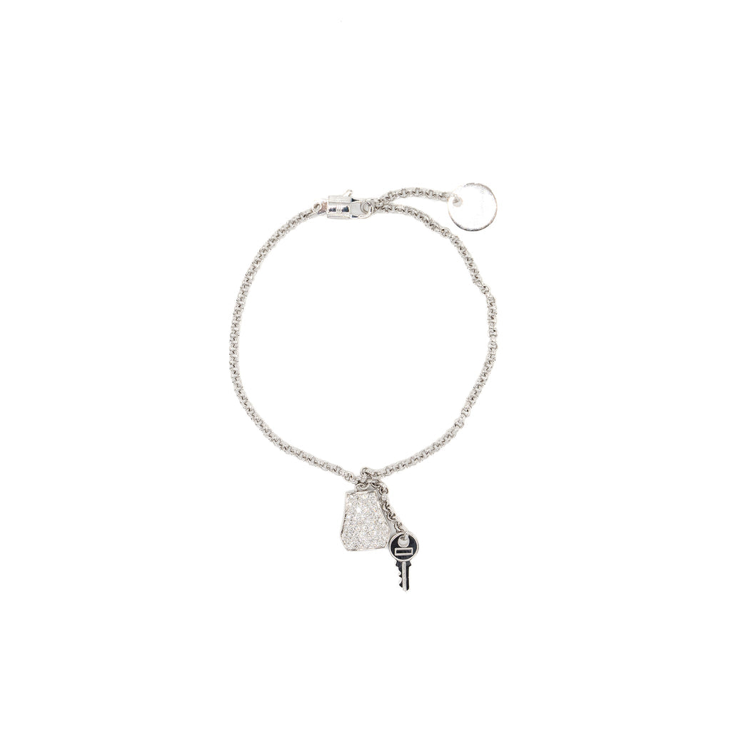 HERMES KELLY CLOCHETTE BRACELET WHITE GOLD / DIAMONDS