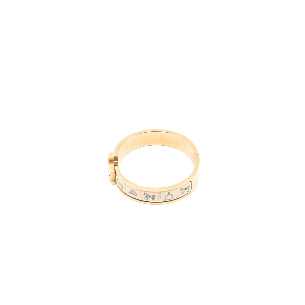 HERMES CLIC H COUVERTURES ET TENUES DE JOU BRACELET MULTICOLOUR GHW