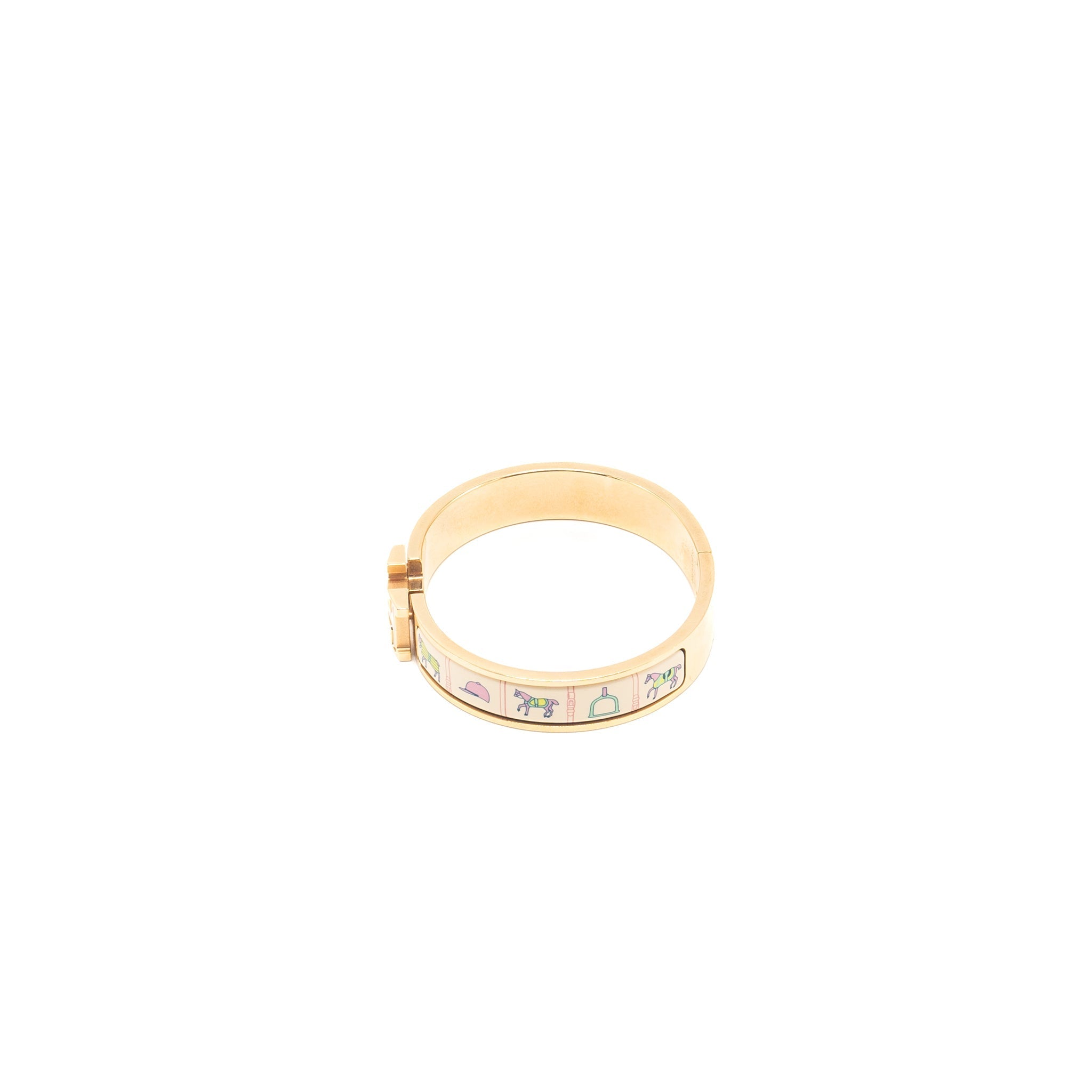 HERMES CLIC H COUVERTURES ET TENUES DE JOU BRACELET MULTICOLOUR GHW