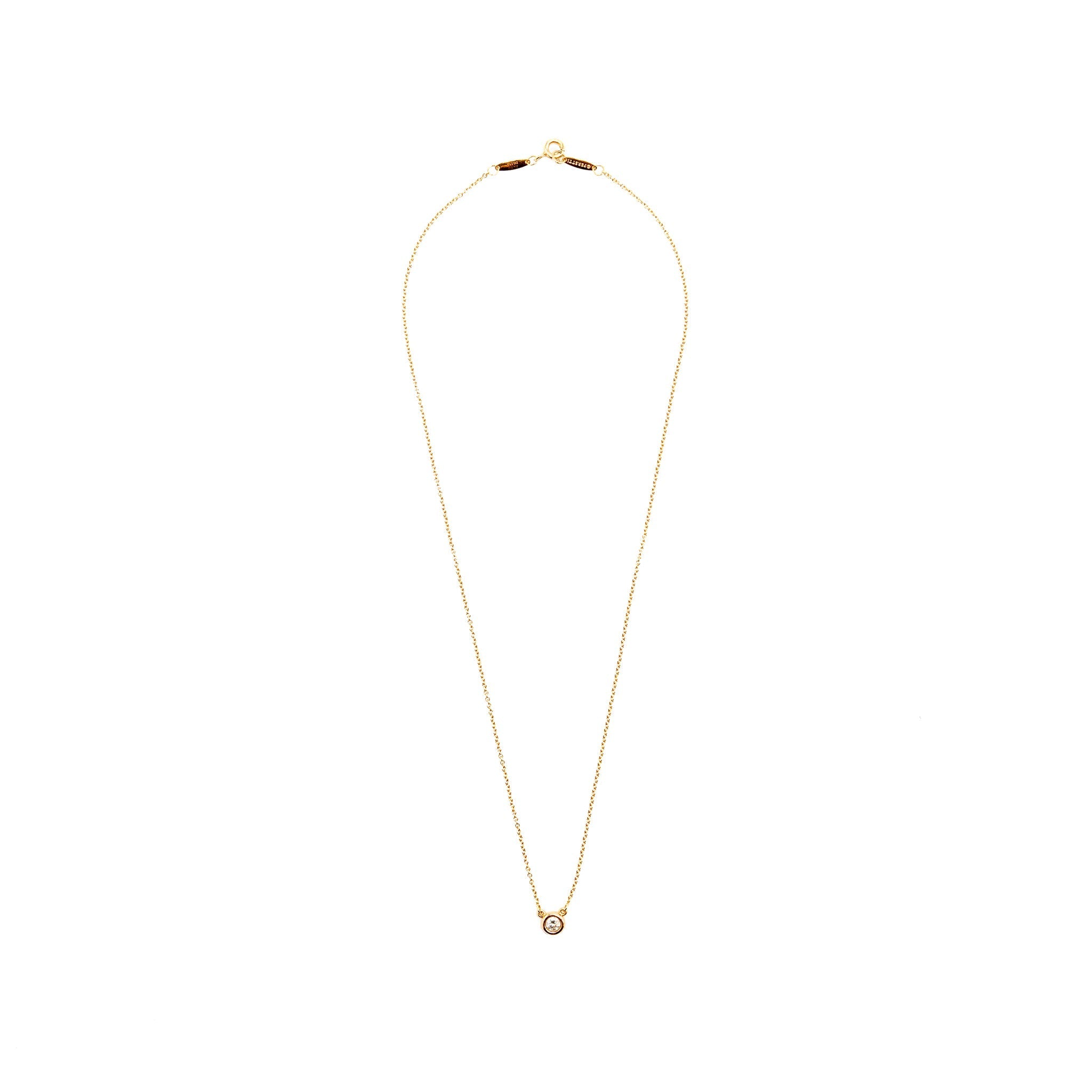 TIFFANY DIAMONDS BY THE YARD SINGLE DIAMOND PENDANT ROSE GOLD