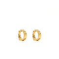 CARTIER LOVE HOOP EARRINGS CLASSIC MODEL YELLOW GOLD, 2 DIAMONDS