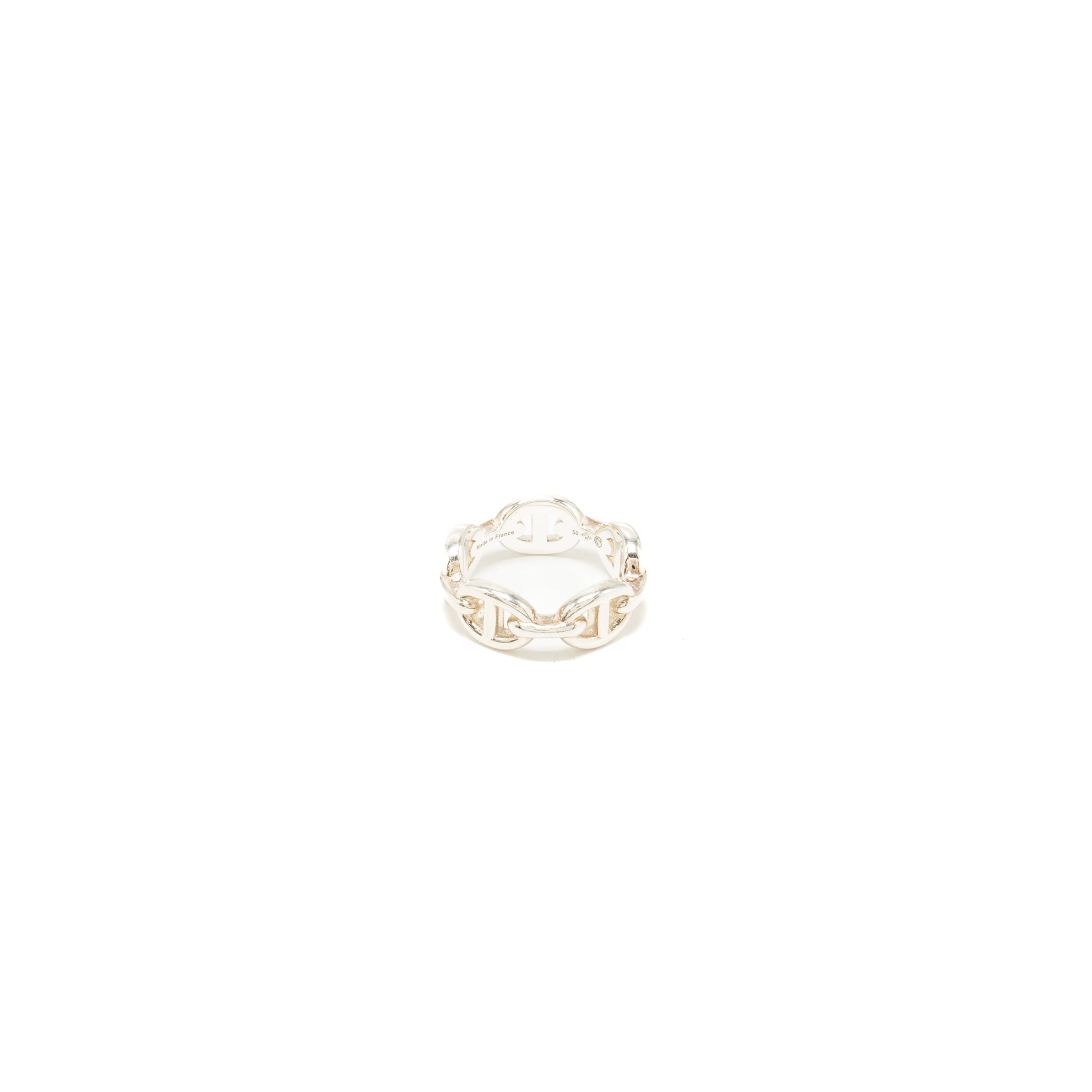 HERMES CHAINE D'ANCRE ENCHAINEE RING SILVER