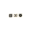 CHANEL 3 PINS SQUARE BROOCH LGHW