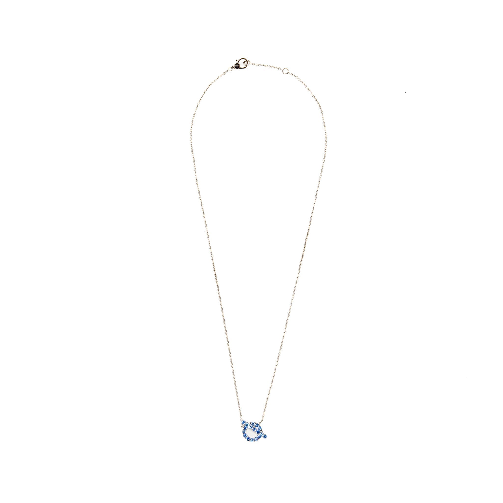 HERMES FINESSE PENDANT WHITE GOLD, SAPHIRES BLUE