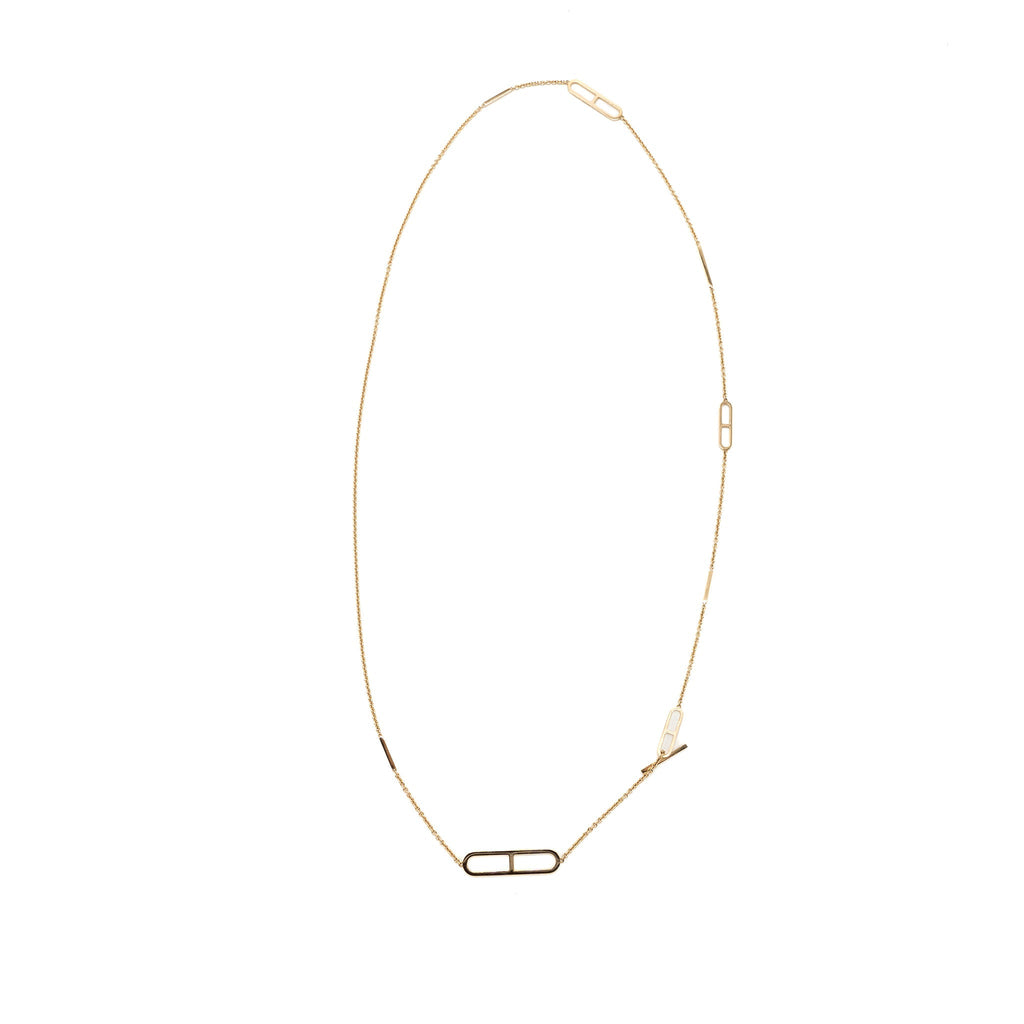 HERMES D’ANCRE LONG NECKLACE ROSE GOLD