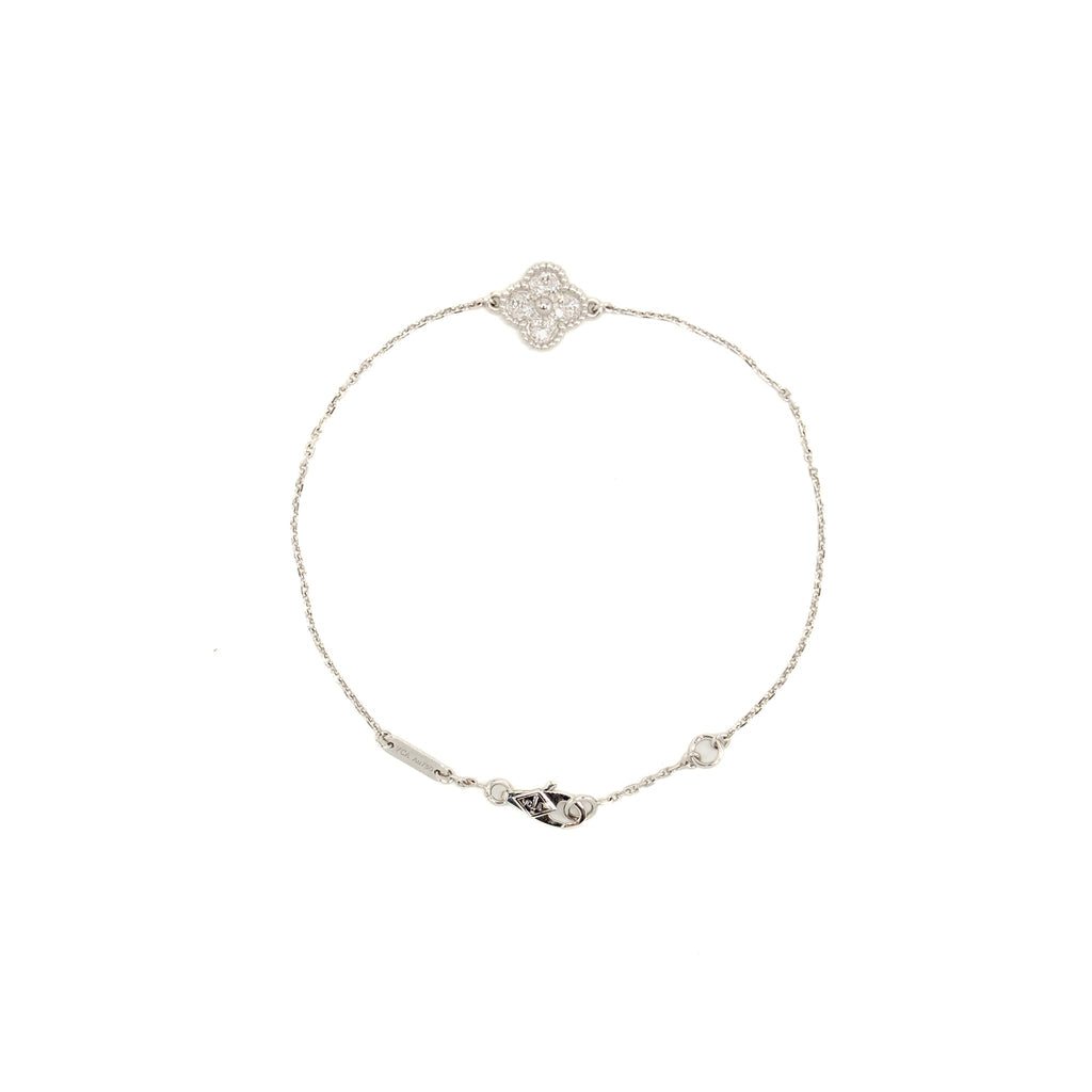 VAN CLEEF & ARPELS SWEET ALHAMBRA BRACELET WHITE GOLD WITH DIAMONDS