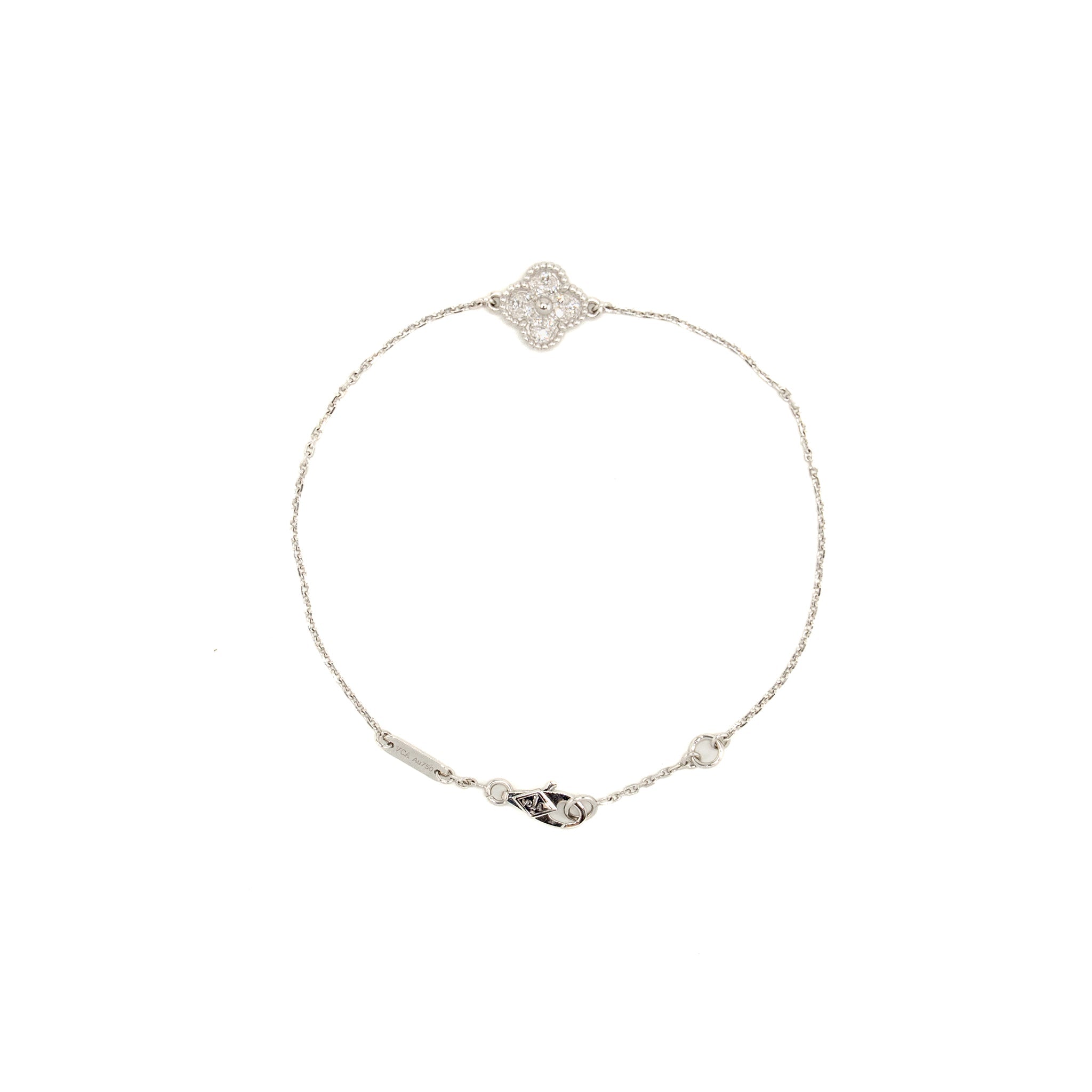 VAN CLEEF & ARPELS SWEET ALHAMBRA BRACELET WHITE GOLD WITH DIAMONDS