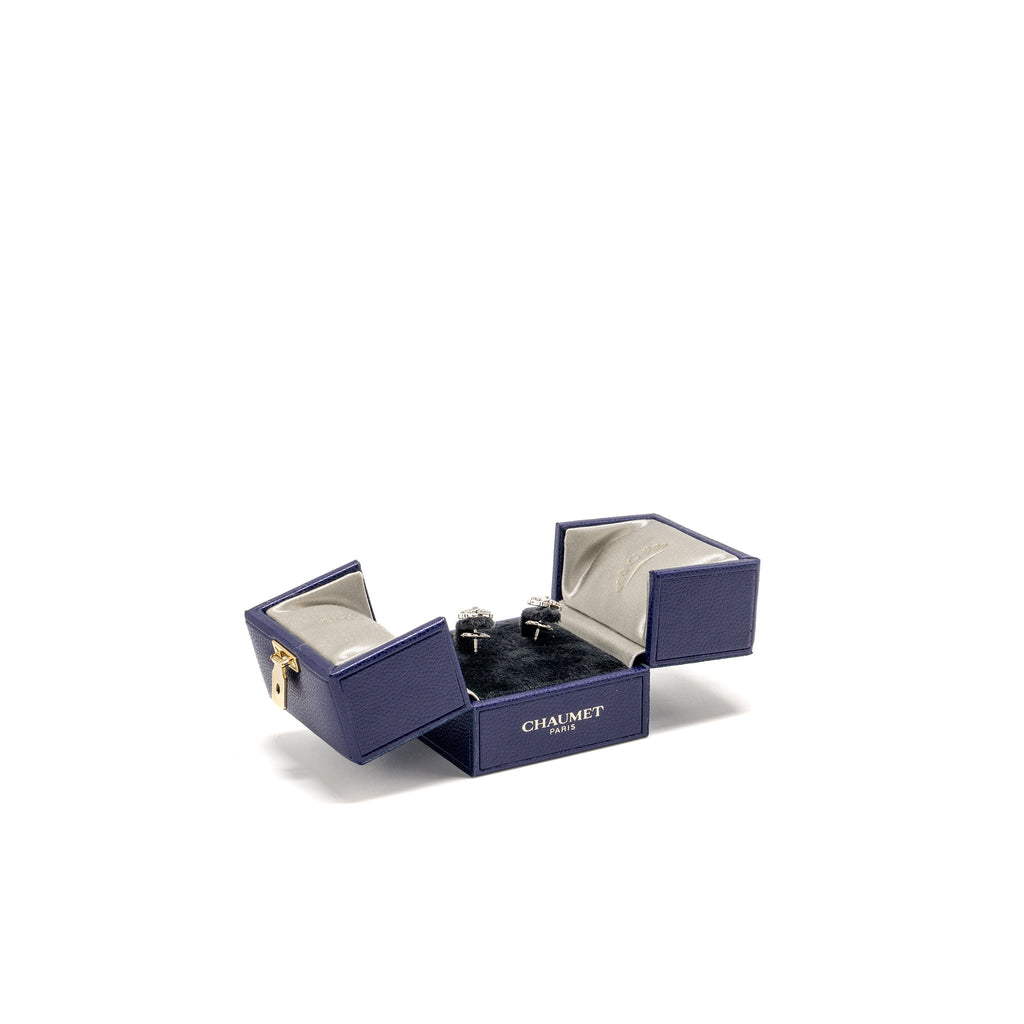 CHAUMET JEUX DE LIENS STUD EARRINGS WHITE GOLD / DIAMONDS (SELL IN SET)