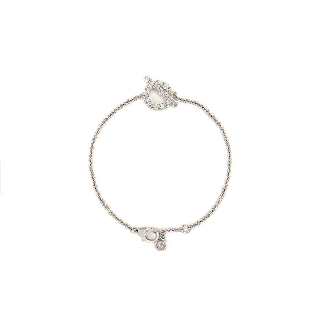 HERMES FINESSE BRACELET WHITE GOLD DIAMONDS