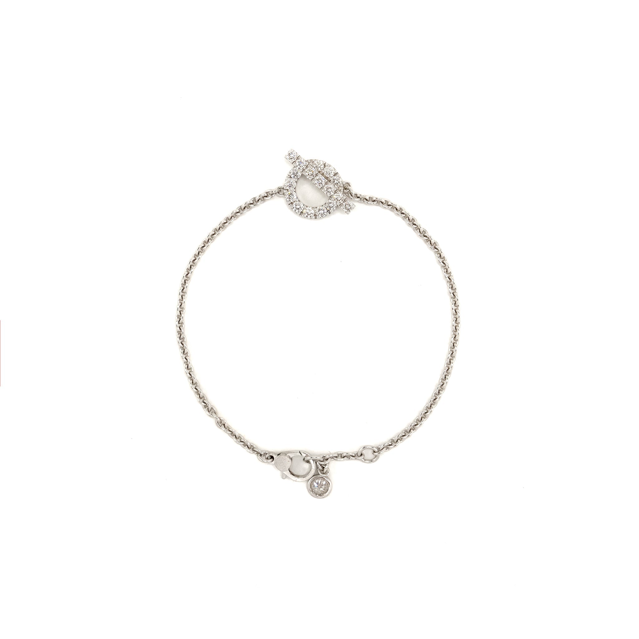 HERMES FINESSE BRACELET WHITE GOLD DIAMONDS