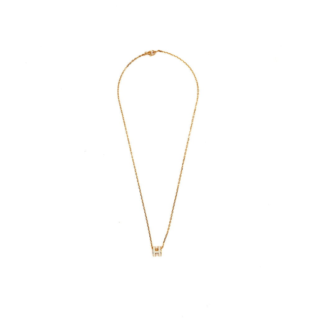 HERMES MINI POP H PENDANT BLANC RGHW