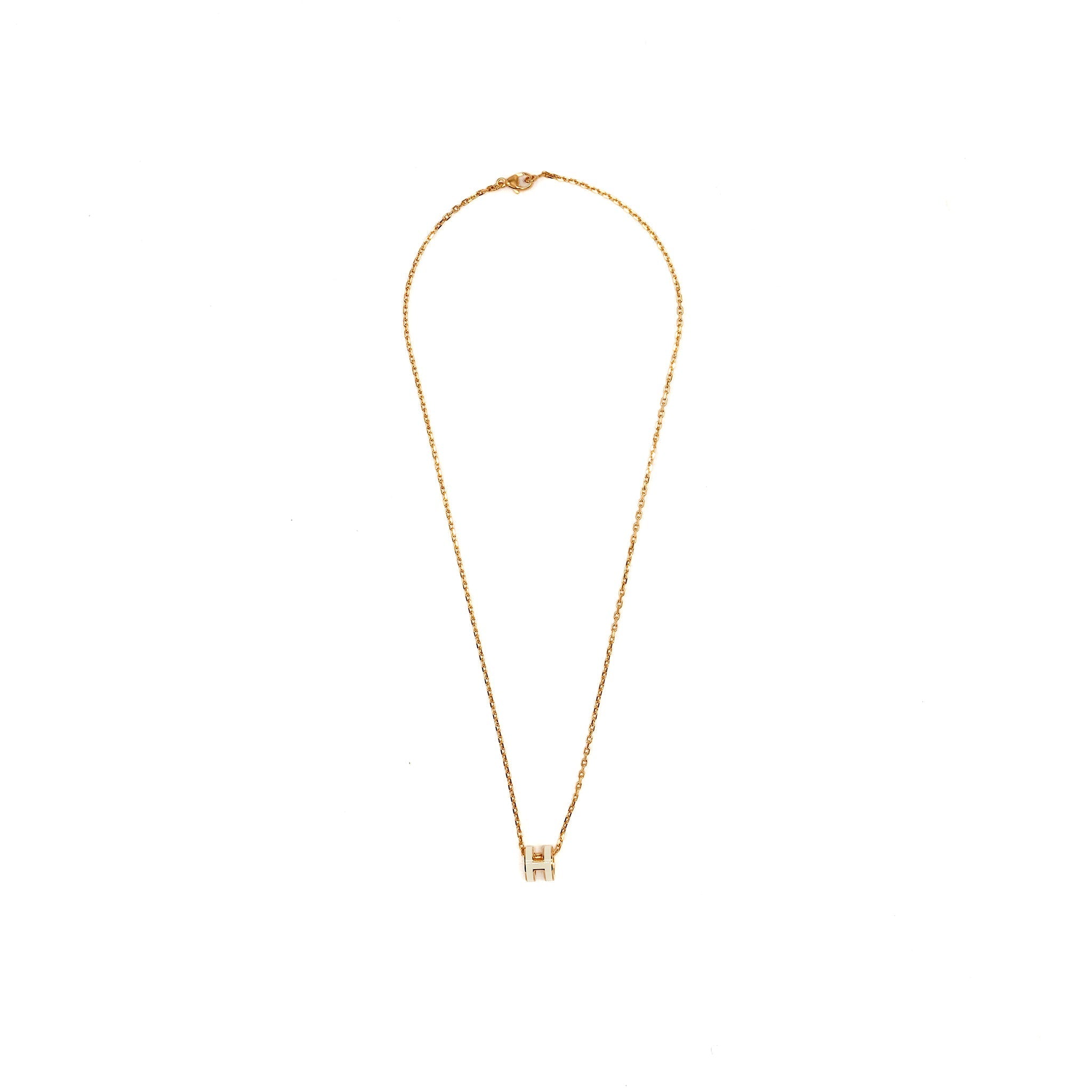 HERMES MINI POP H PENDANT BLANC RGHW