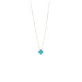 VAN CLEEF & ARPELS VINTAGE ALHAMBRA PENDANT TURQUOISE / 18K WHITE GOLD