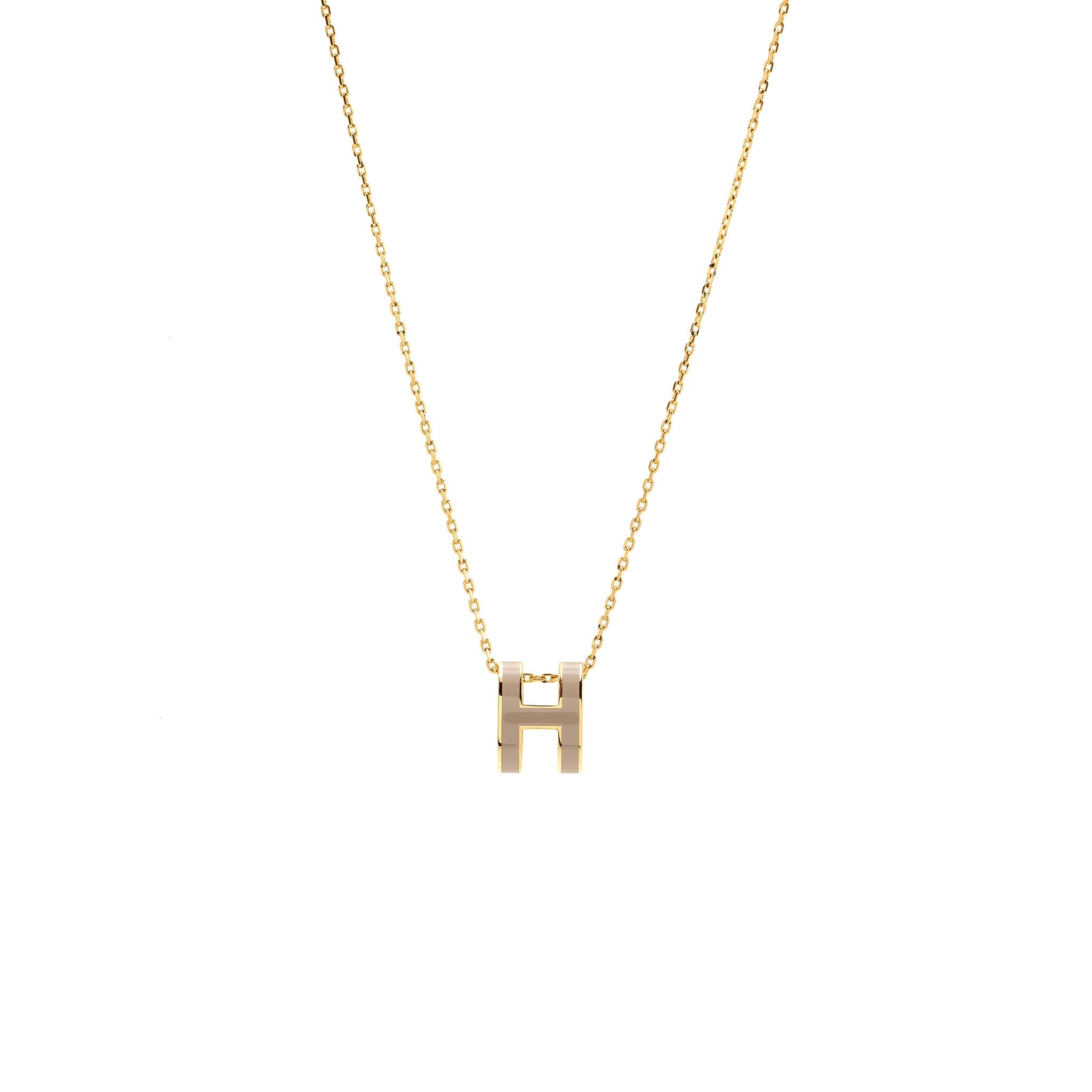 HERMES POP H PENDANT MARRON GLACE GHW