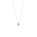 VAN CLEEF AND ARPELS VINTAGE ALHAMBRA PENDANT 18K WHITE GOLD / CHALCEDONY