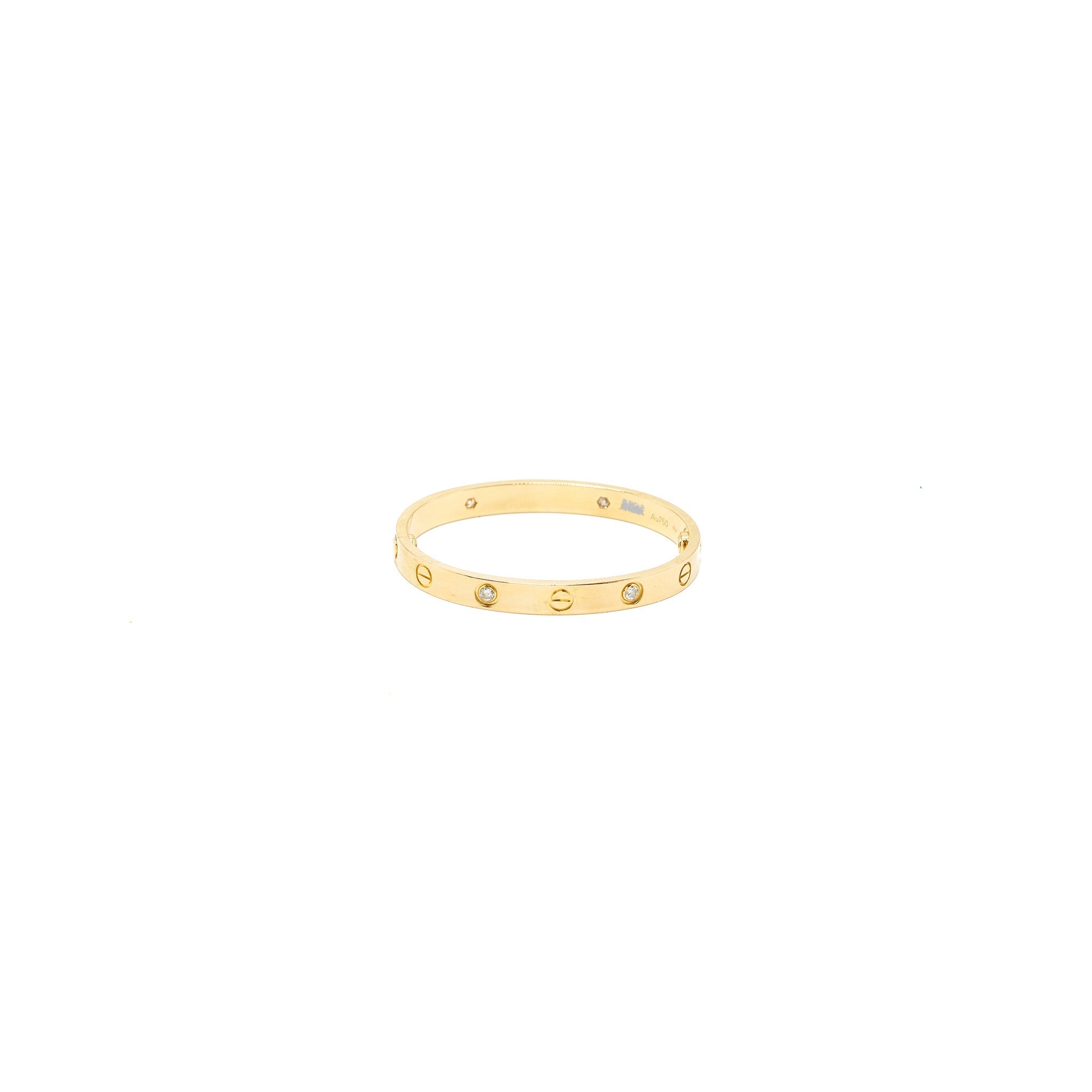 CARTIER LOVE BRACELET YELLOW GOLD 4 DIAMONDS