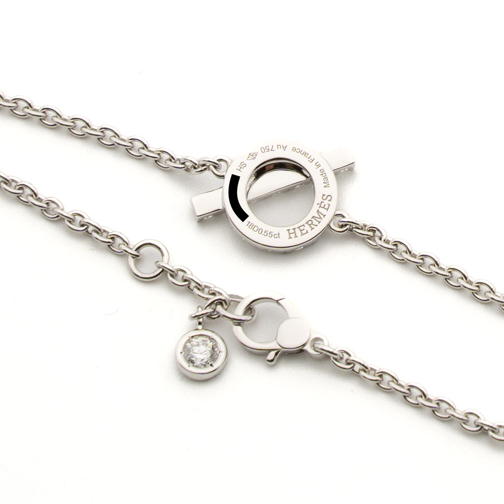 HERMES FINESSE BRACELET WHITE GOLD DIAMONDS