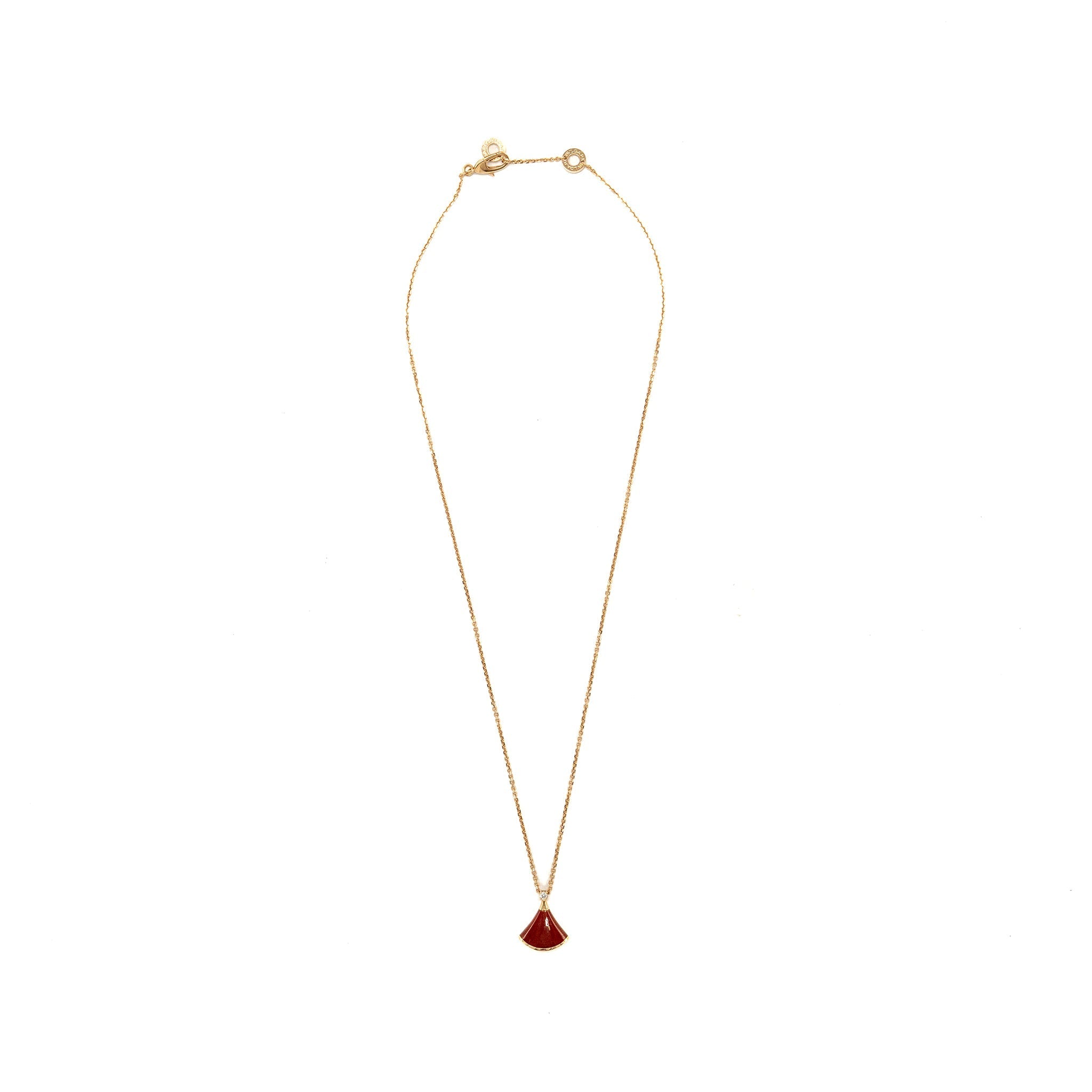BVLGARI DIVAS’ DREAM NECKLACE ROSE GOLD/CARNELIAN/DIAMOND