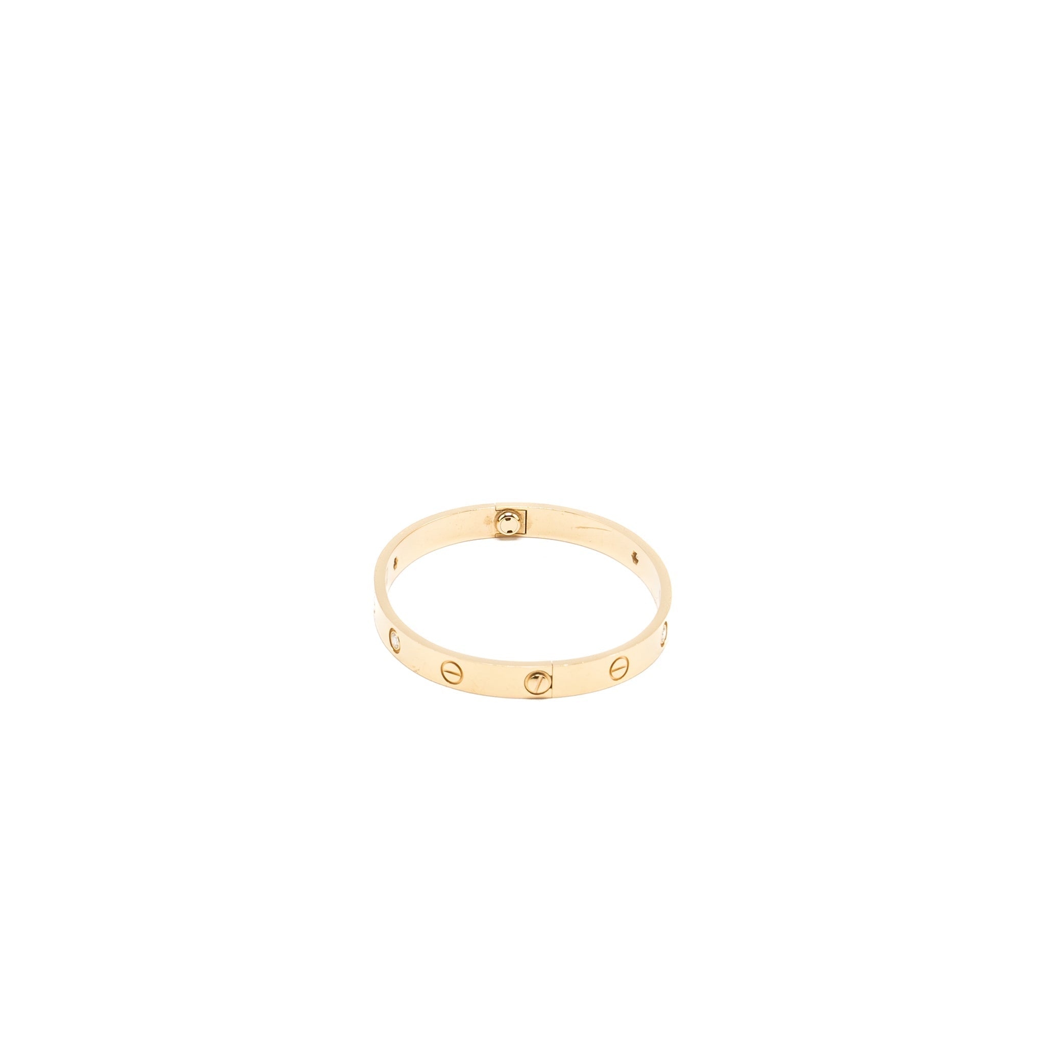 CARTIER LOVE BRACELET ROSE GOLD / 4 DIAMONDS