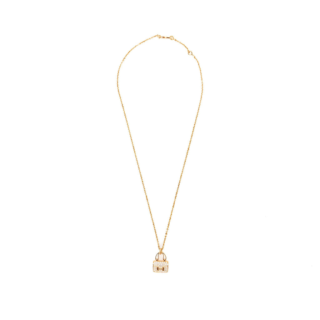 HERMES AMULETTE CONSTANCE PENDANT ROSE GOLD / DIAMONDS