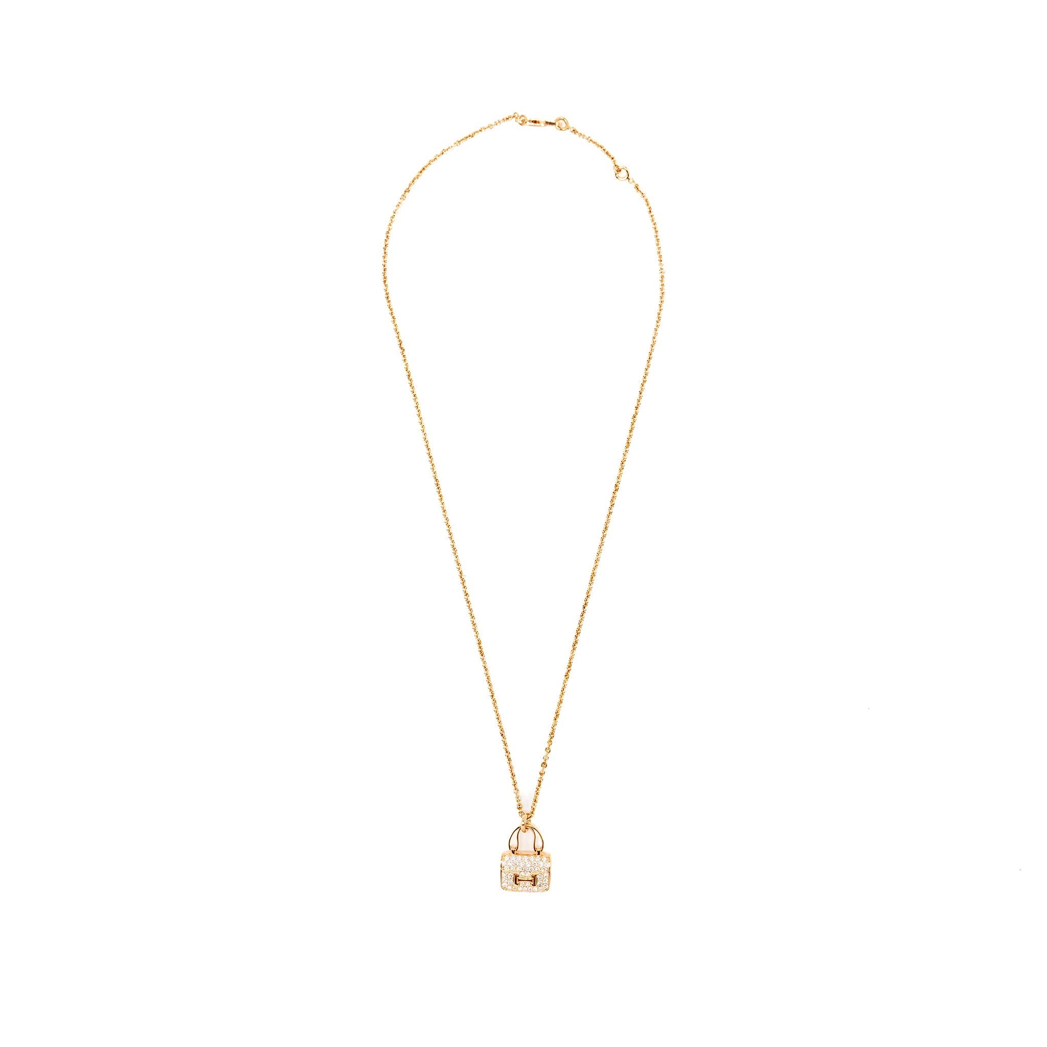 HERMES AMULETTE CONSTANCE PENDANT ROSE GOLD / DIAMONDS
