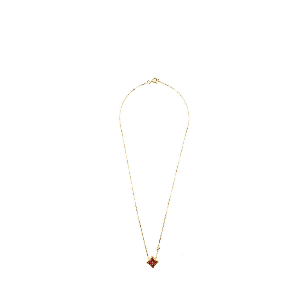 LOUIS VUITTON COLOUR BLOSSOM BB STAR PENDANT, PINK GOLD, CORNELIAN, DIAMOND