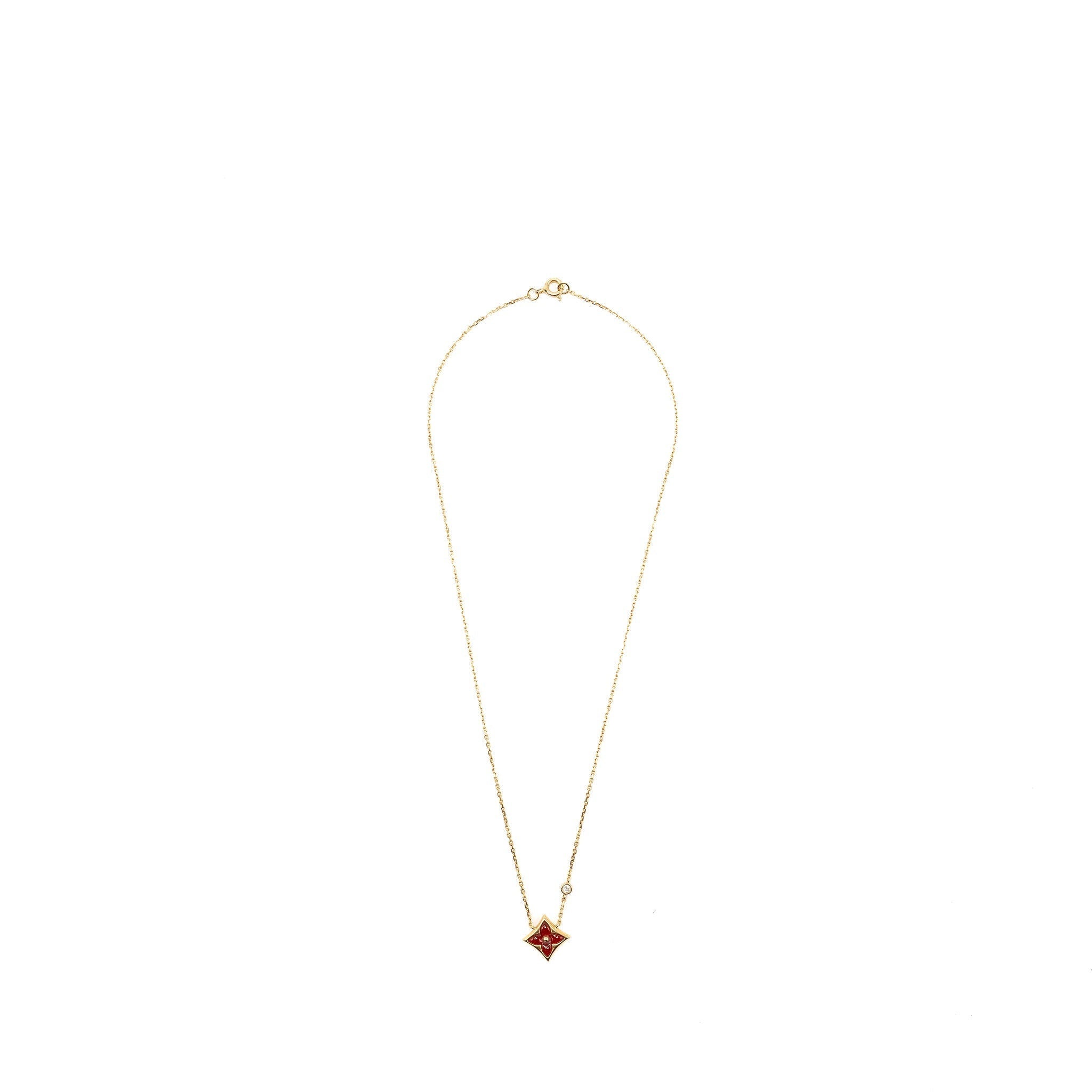 LOUIS VUITTON COLOUR BLOSSOM BB STAR PENDANT, PINK GOLD, CORNELIAN, DIAMOND