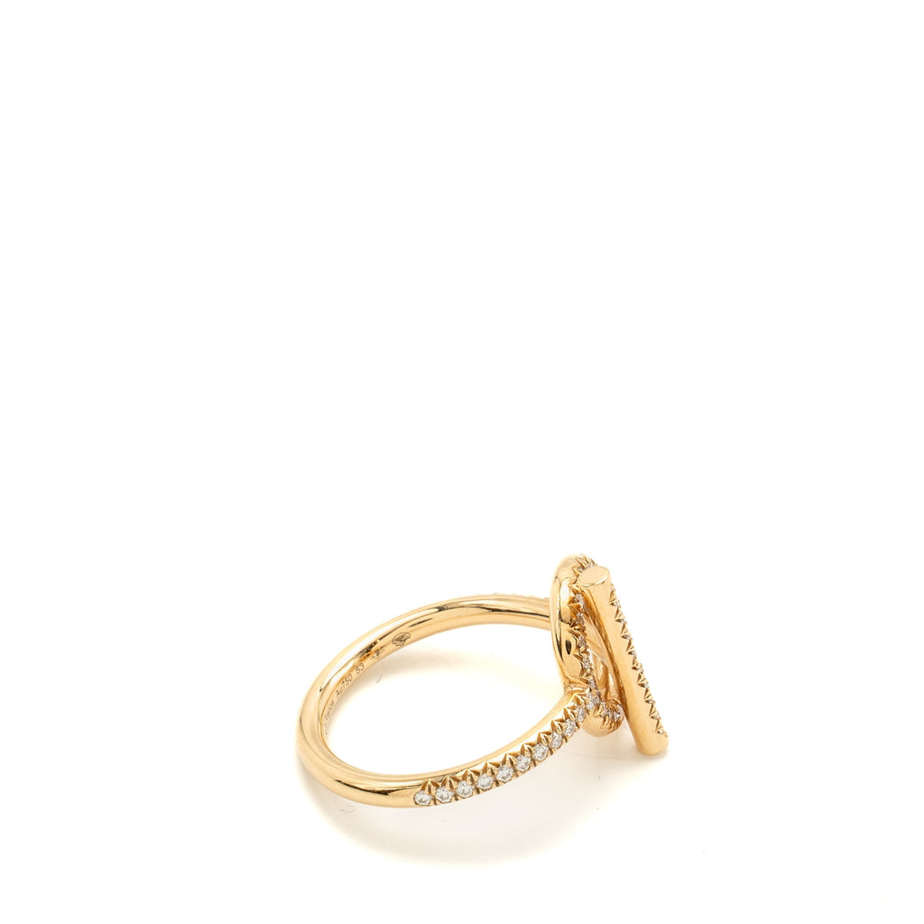 HERMES ECHAPPEE RING ROSE GOLD DIAMONDS