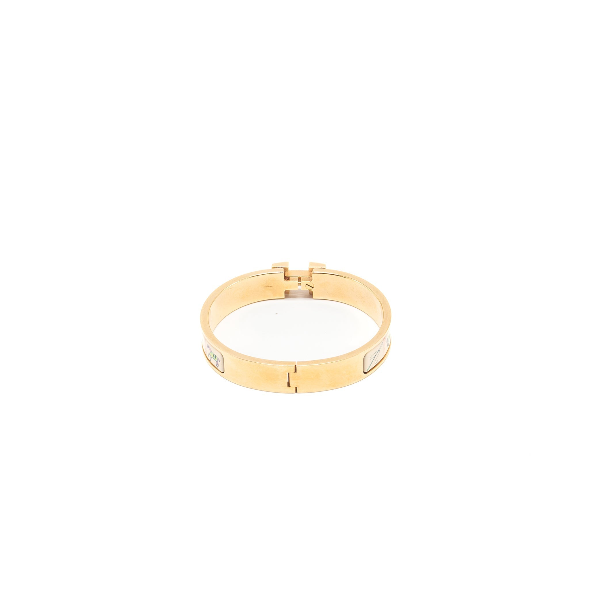 HERMES CLIC H COUVERTURES ET TENUES DE JOU BRACELET MULTICOLOUR GHW
