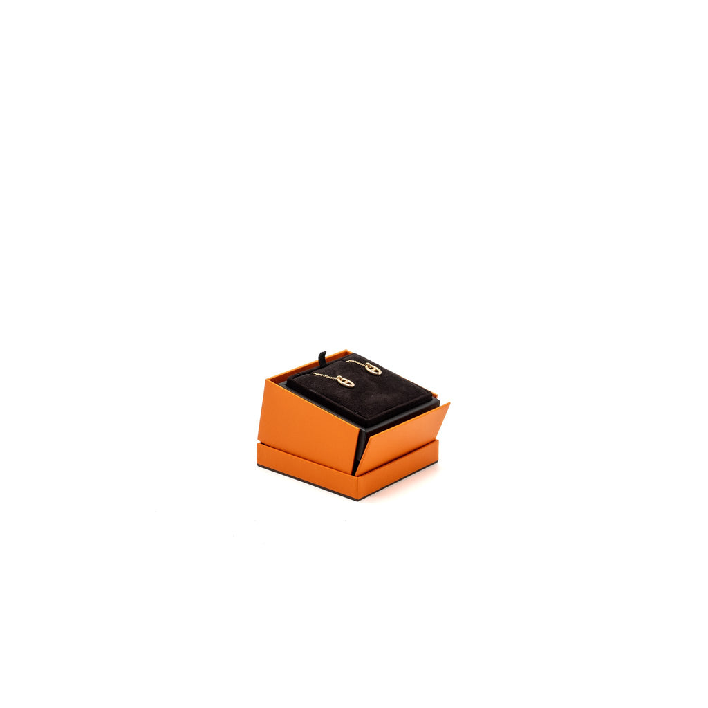HERMES FARANDOLE EARRINGS ROSE GOLD