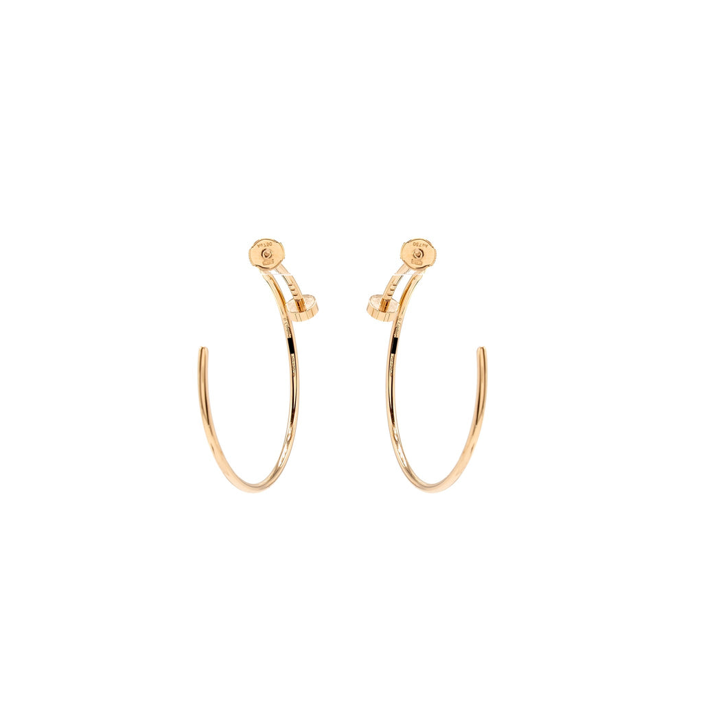 CARTIER JUSTE UN CLOU HOOP EARRINGS ROSE GOLD