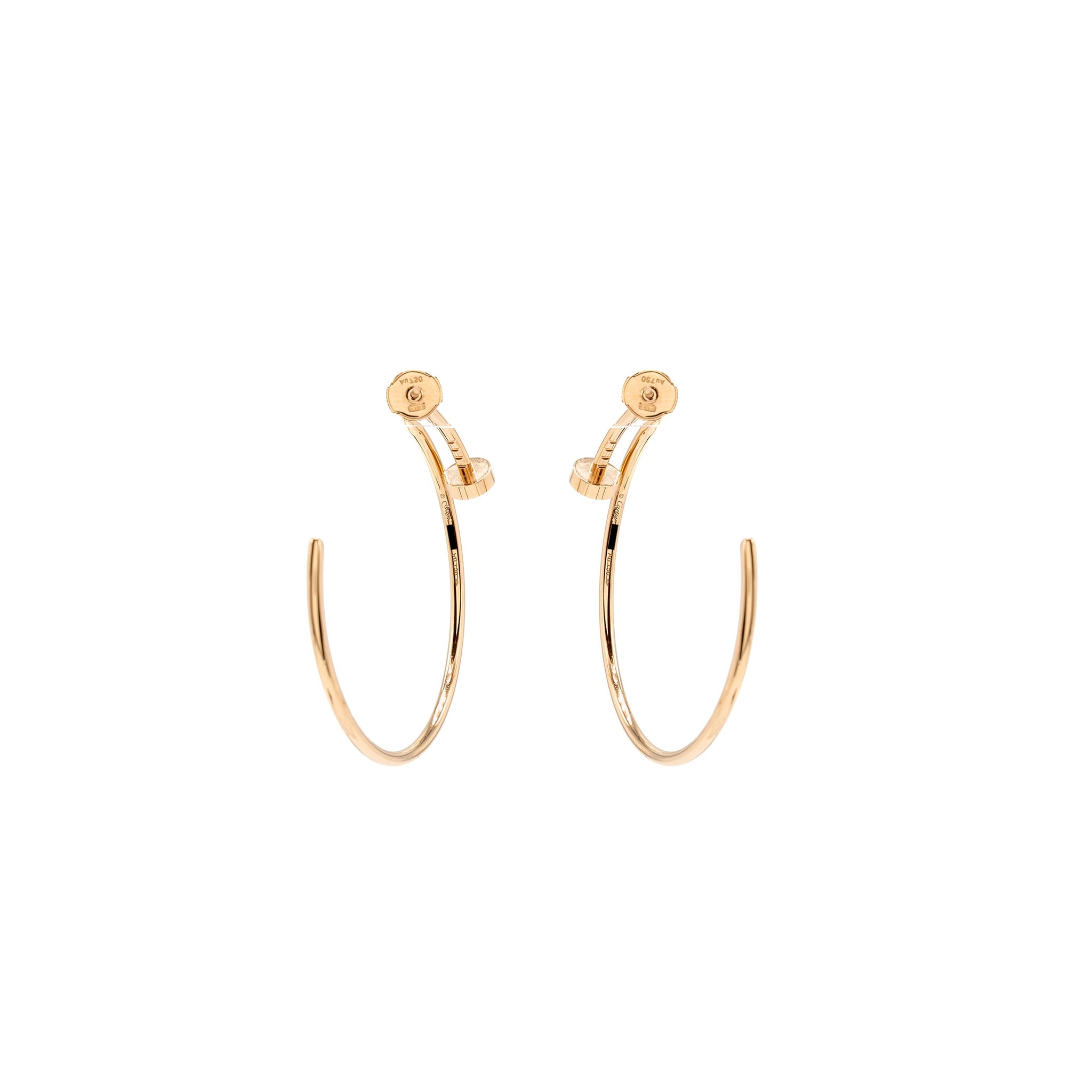 CARTIER JUSTE UN CLOU HOOP EARRINGS ROSE GOLD