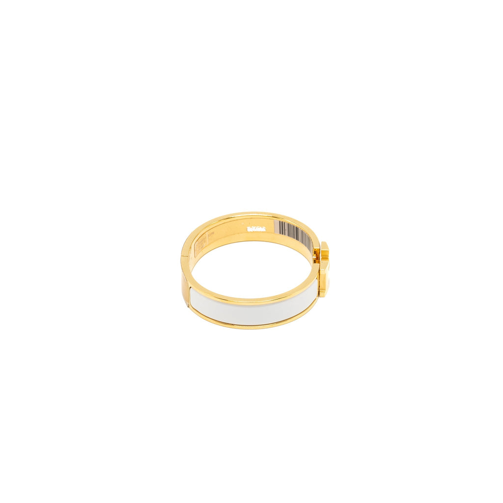 HERMES CIIC H BRACELET BLANC GHW