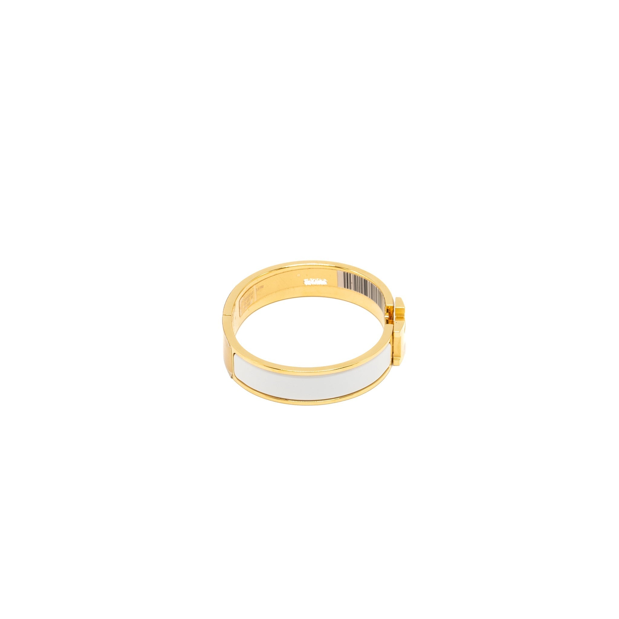 HERMES CIIC H BRACELET BLANC GHW