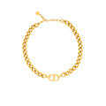 DIOR CD NECKLACE/CHOCKER GOLD TONE