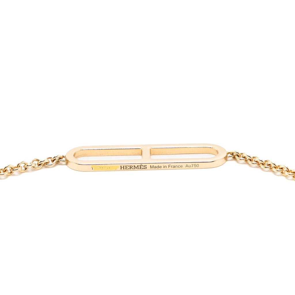 HERMES D’ANCRE LONG NECKLACE ROSE GOLD