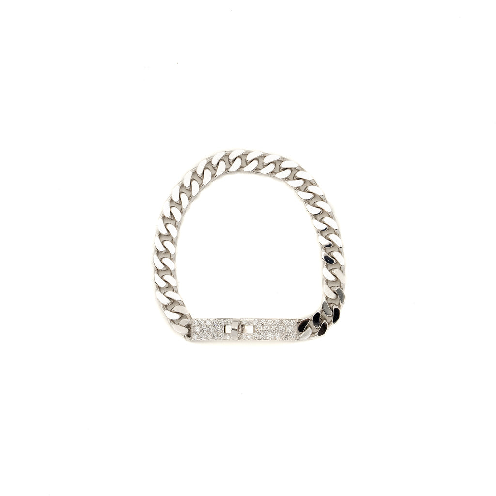 HERMES KELLY GOURMETTE BRACELET WHITE GOLD, DIAMONDS