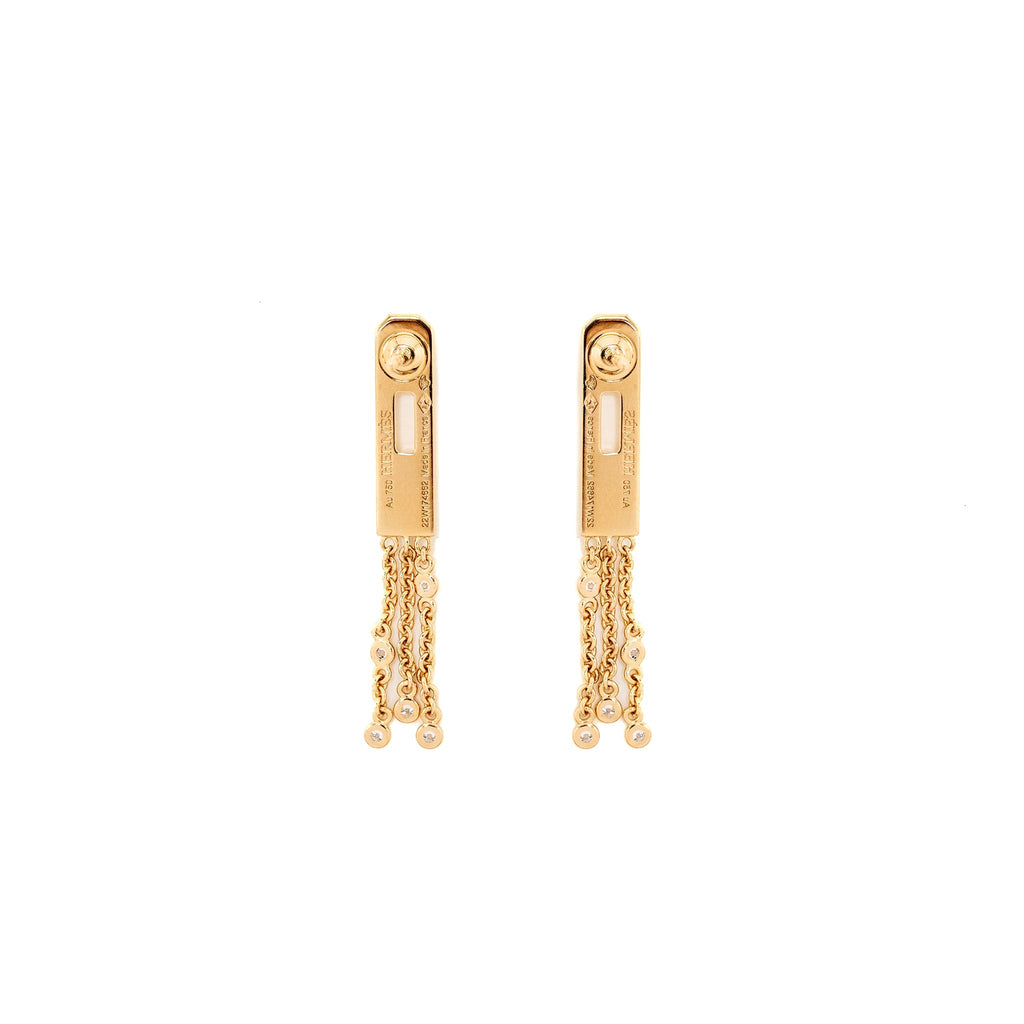 HERMES KELLY GAVROCHE EARRINGS ROSE GOLD, DIAMONDS