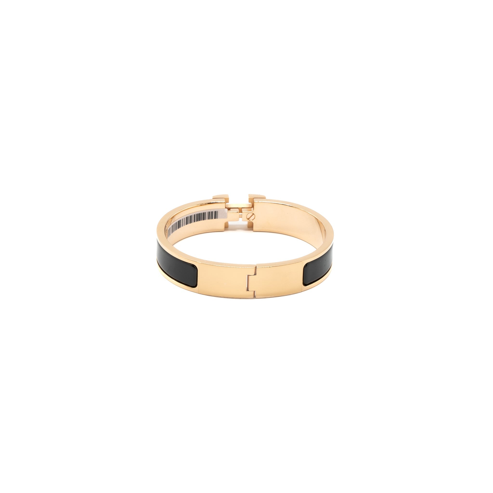 HERMES CLIC H BRACELET BLACK RGHW