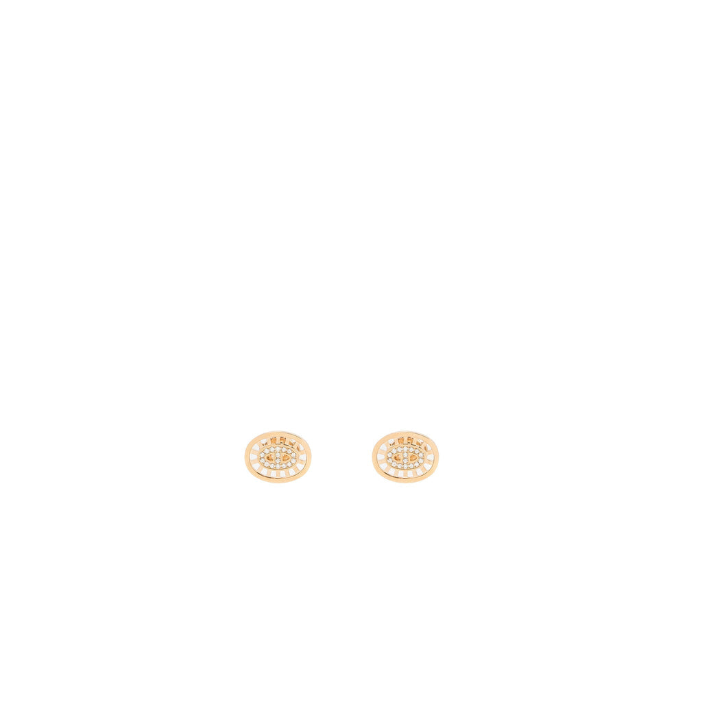 HERMES CHAINE D’ANCRE DIVINE STUD EARRINGS ROSE GOLD, DIAMONDS