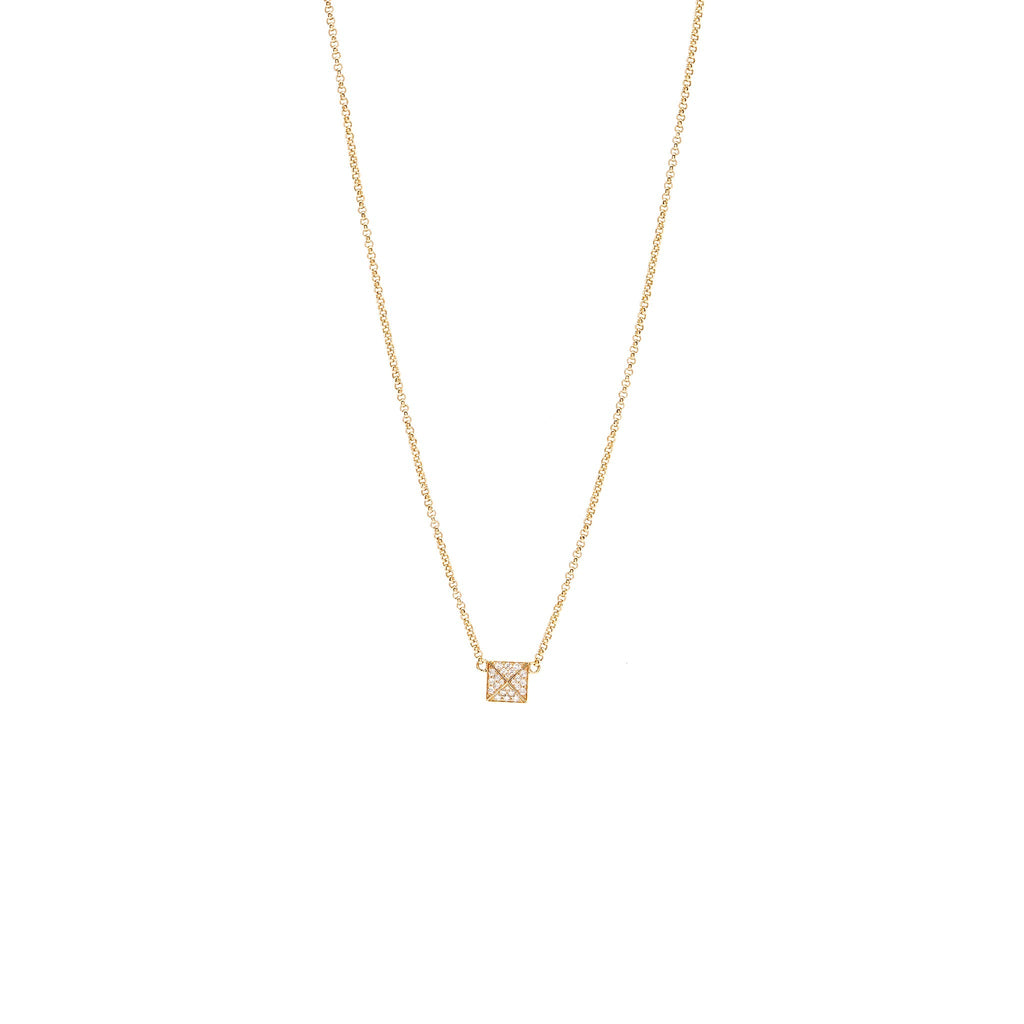 HERMES CLOU D'H PENDANT ROSE GOLD/DIAMONDS