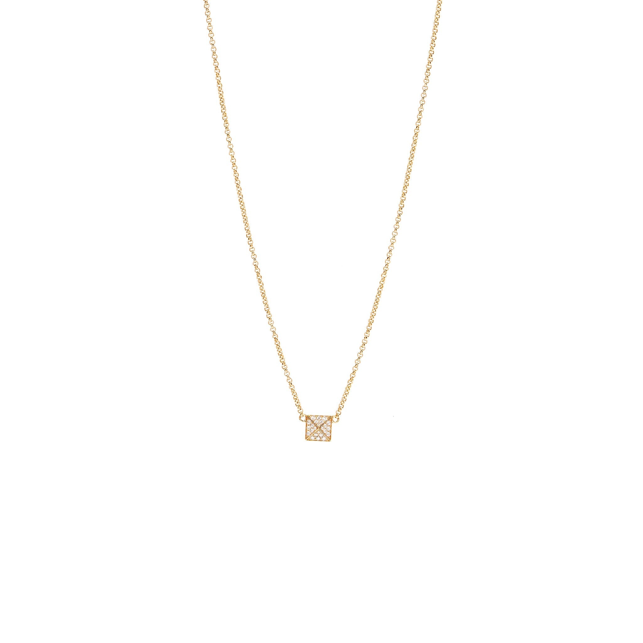 HERMES CLOU D'H PENDANT ROSE GOLD/DIAMONDS