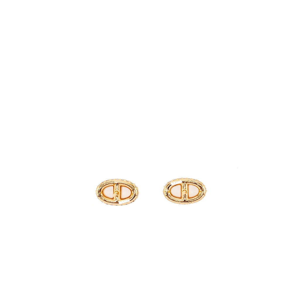 HERMES NEW FARANDOLE EARRINGS ROSE GOLD DIAMONDS